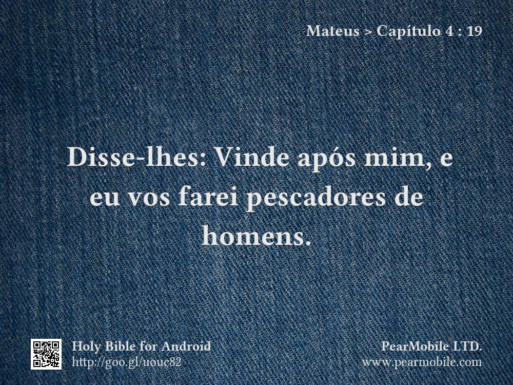 Mateus, Capítulo 4:19